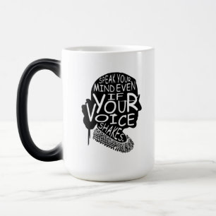 Caneca Mágica Ruth Bader Fala Sua Mente Mesmo Que Sua Voz Shak