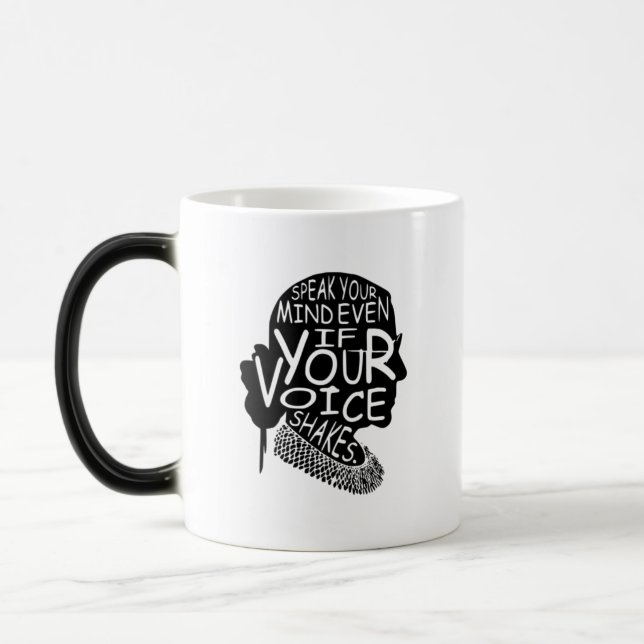 Caneca Mágica Ruth  Fale O Que Pensa Mesmo Que Sua Voz Trema (Esquerda)