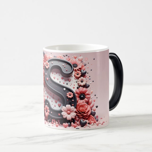Caneca Mágica S Valentine Alphabet 3D (Frente Esquerda)