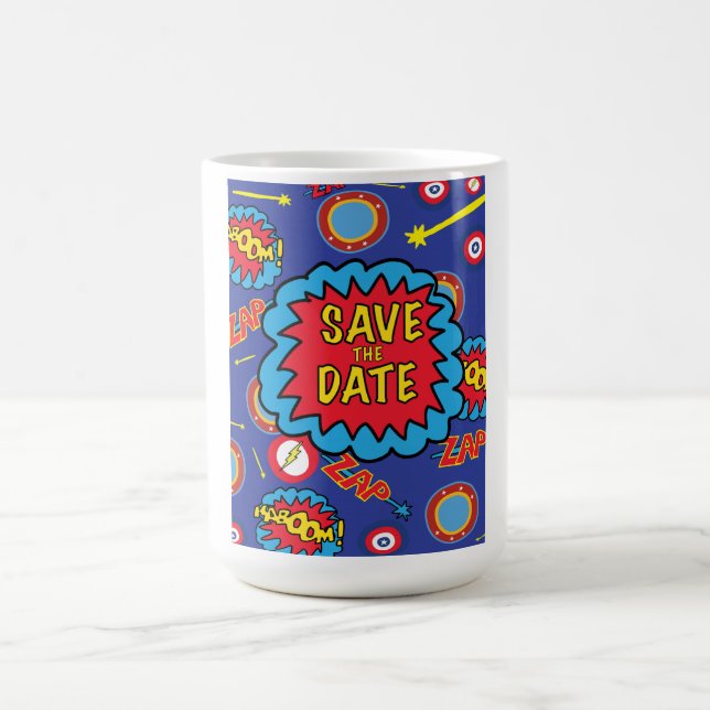 Caneca Mágica Salve a Data Heróis de Quadrinhos (Center)