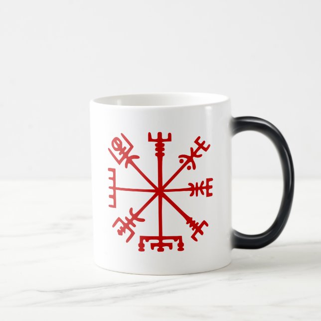 Caneca Mágica Sangue Red Vegvísir (Viking Compass) (Direita)