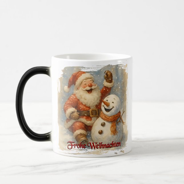 Caneca Mágica Santas Lachen im Winterzauber (Esquerda)