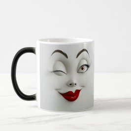 Caneca Mágica Sarcastic Women Face with Red Lips