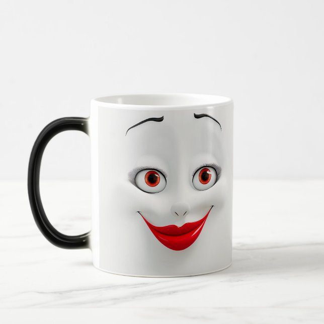 Caneca Mágica Sarcastic Women Face with Red Lips (Esquerda)