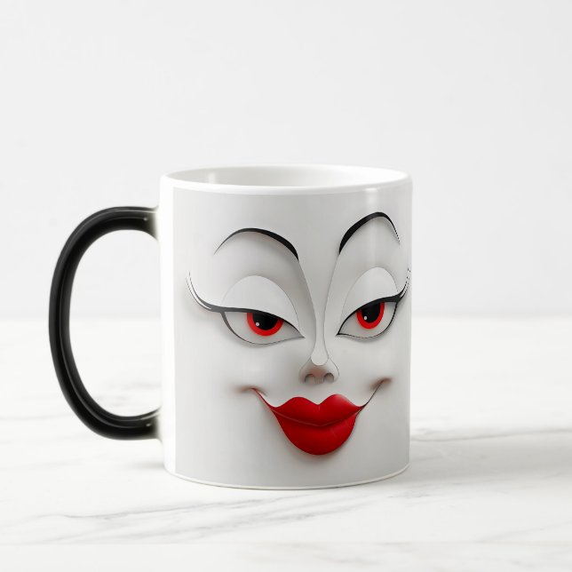 Caneca Mágica Sarcastic Women Face with Red Lips (Esquerda)