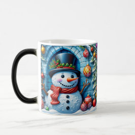 Caneca Mágica Schneemann mit Weihnachtsdeko -
