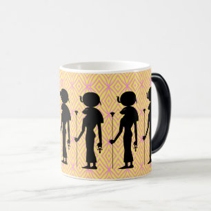 Caneca Mágica Sekhmet: Deusa Egípcia Silhouette & Symbol