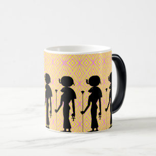 Caneca Mágica Sekhmet: Deusa Egípcia Silhouette & Symbol