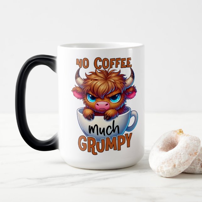 Caneca Mágica Sem Café Muito Mal-Humorado  (Com Donut)