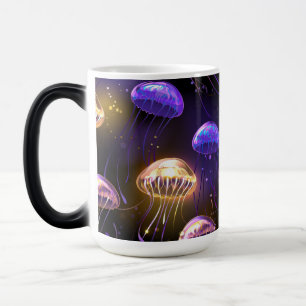 Caneca Mágica Sem costura com águas-vivas brilhantes