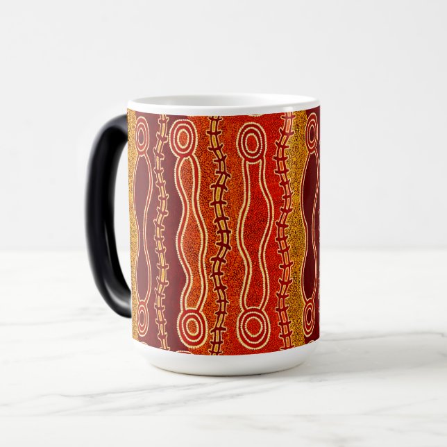 Caneca Mágica Serpentes Aborígenes. (Frente Esquerda)