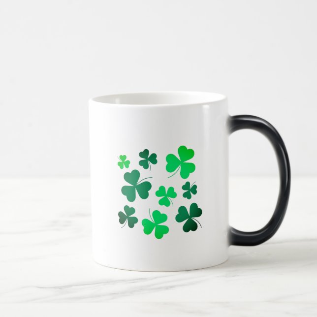 Caneca Mágica Shamrock Clover Leaf Ireland Modern Elegant Irland (Direita)