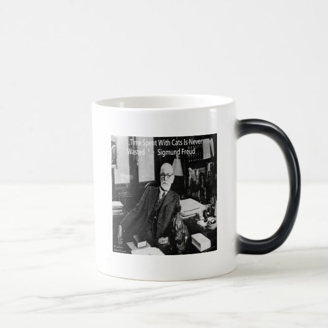 Caneca Mágica Sigmund Freud Em Seu Escritório E Engraçada Cotaçã (Direita)