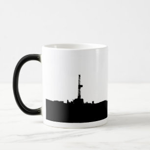 Caneca Mágica Silhueta de Sonda de Perfuração