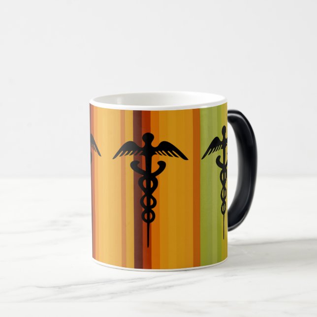 Caneca Mágica Símbolo Caduceus: mitologia grega e medicina (Frente Esquerda)