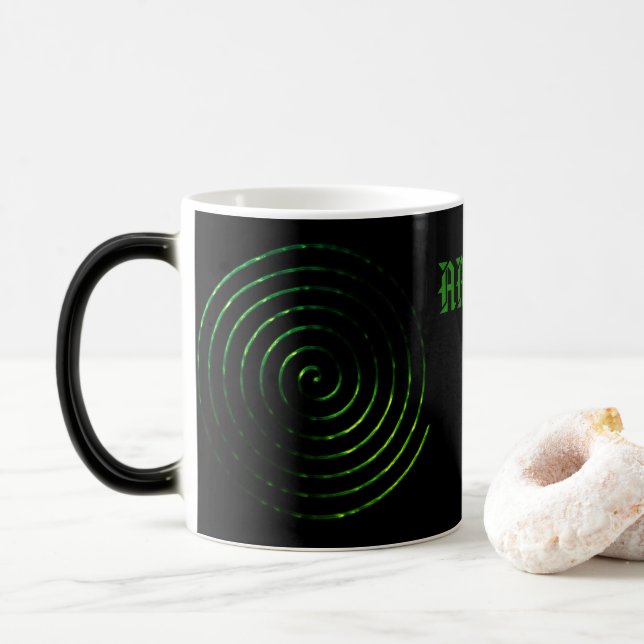 Caneca Mágica Símbolo Céltico Espiral,Personalizar Mug Mágico (Com Donut)