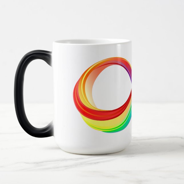 Caneca Mágica Símbolo de Infinidade Arco-Íris em Camadas (Esquerda)