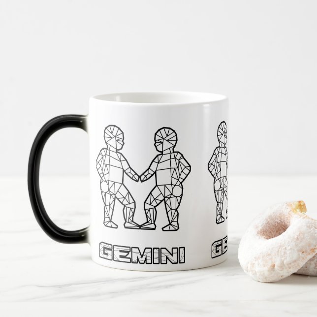 Caneca Mágica Sinal Zodiac Mug:Gemini (Com Donut)