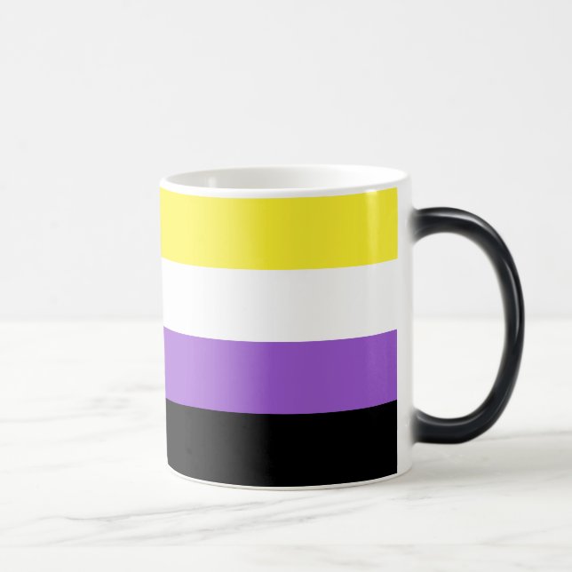 Caneca Mágica Sinalizador de Orgulho Não Binário (Direita)
