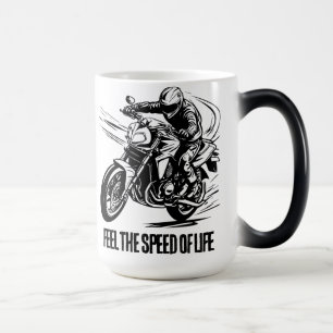 Caneca Mágica Sinta a velocidade ​ ​ da vida, Racer em movimento