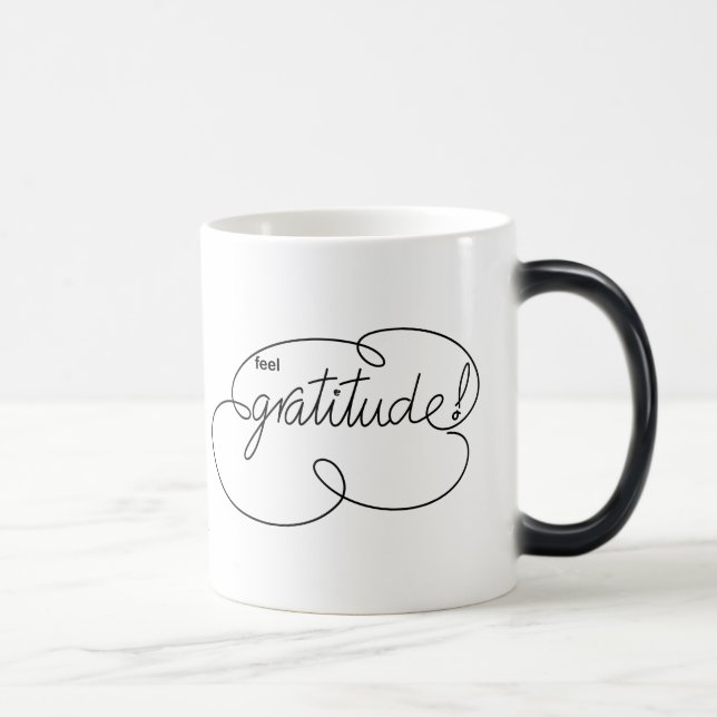 Caneca Mágica Sinta GRATITUDE - Nuvens Negrito (Direita)