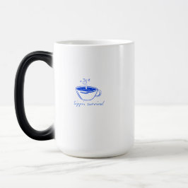 Caneca Mágica Sippin Survival" Minimalist Coffee Graphic Tee