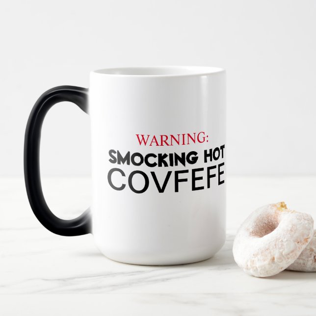 Caneca Mágica Smocking Covfefe quente (Com Donut)