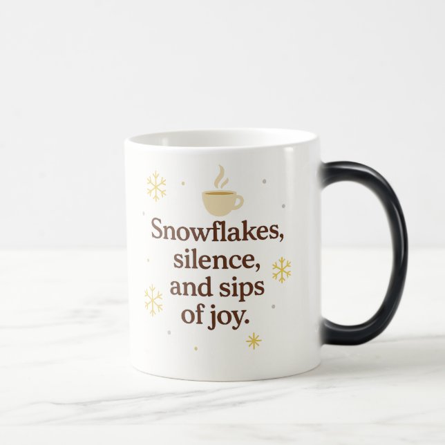 Caneca Mágica Snowflakes, Silence, and Sips of Joy | Cozy Winter (Direita)