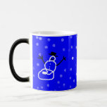 Caneca Mágica Snowman Holiday Christmas Mug Personalizável<br><div class="desc">Homem de neve projetado por Jasmin. Personalize com seu próprio texto ou imagens. Arte de Crianças.</div>