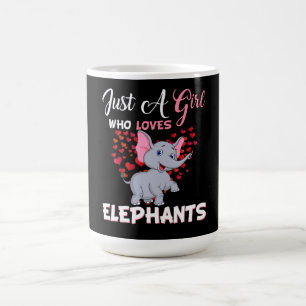 Caneca Mágica Só Uma Garota Que Adora Presentes De Elefantes