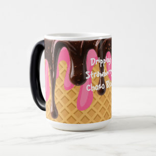 Caneca Mágica Sorvete,Gotas de Morango Choco Bliss