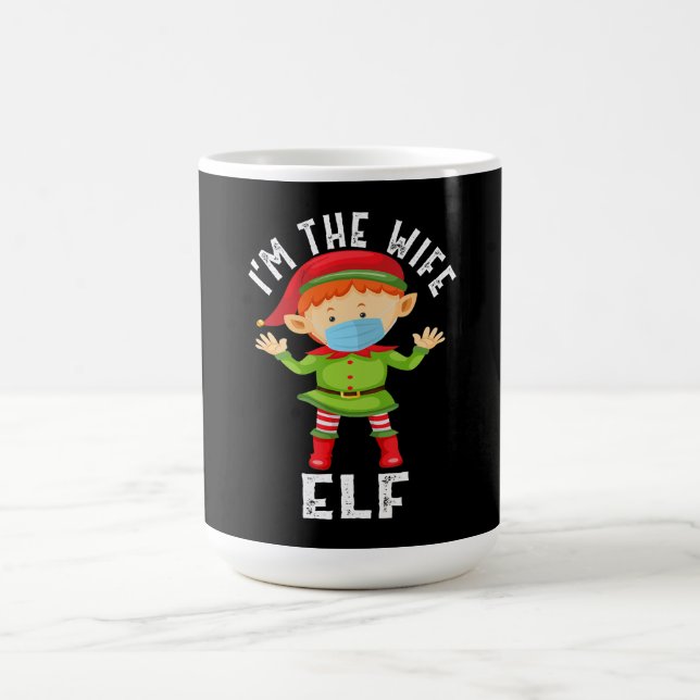 Caneca Mágica Sou A Esposa Elf Engraçada Presente De Natal (Center)