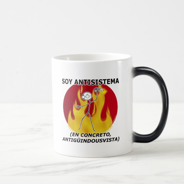 Caneca Mágica Soy antisistema... (Direita)