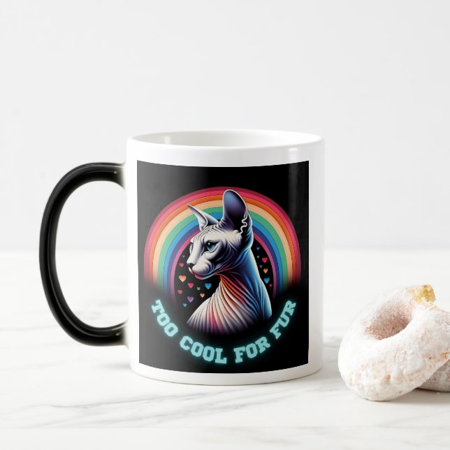 Caneca Mágica Sphynx Cat Mug Fotografia Mudança Muito Legal (Com Donut)