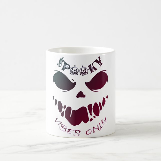 Caneca Mágica Spooky Vibes Only-Halloween Monster  (Centro)