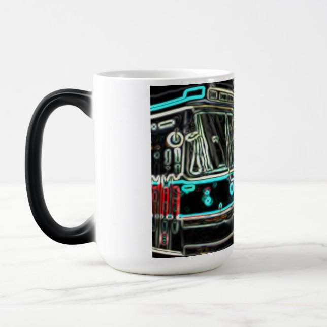 Caneca Mágica Streetcar na ferrovia Grande Mágica Mágica Mug (Esquerda)