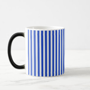 Caneca Mágica Stripes de combinação azul real de Shirley Taylo