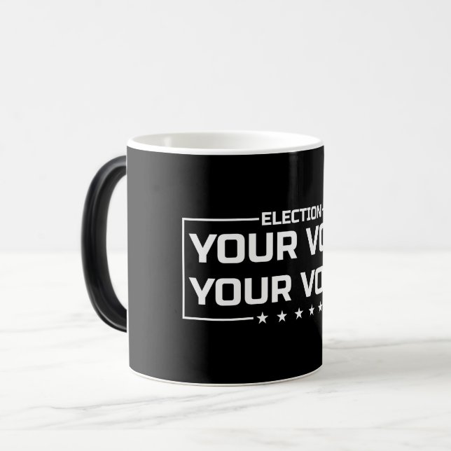 Caneca Mágica Sua Votação Sua Voz fonte branca (Frente Esquerda)