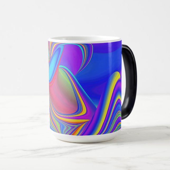Caneca Mágica Summersense, Abstrato 3D Rainbowart (Frente Esquerda)