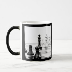 Caneca Mágica Tabuleiro de Xadrez Preto e Branco