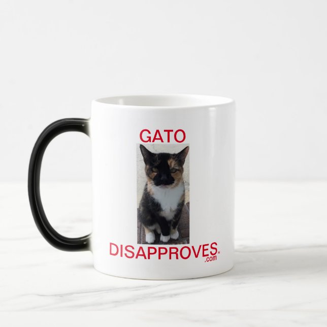 Caneca Mágica Taça, morphing, Gato desaprova, Gato está assistin (Esquerda)