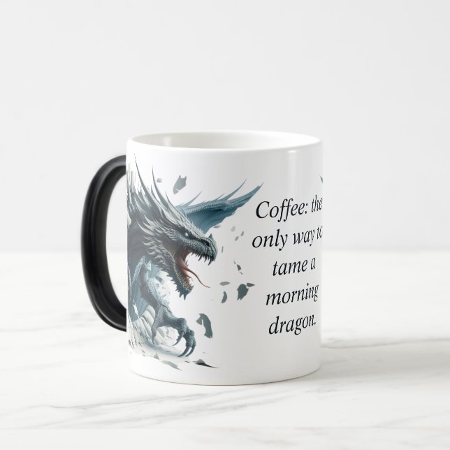 Caneca Mágica "Tame a Morning Dragon" Magic Reveal Mug (Frente Esquerda)