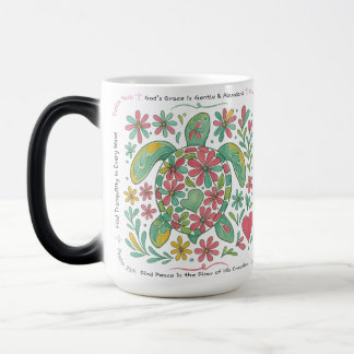 Caneca Mágica Tartaruga do Mar de Boho, cristã, 11 ou 15 oz, ros