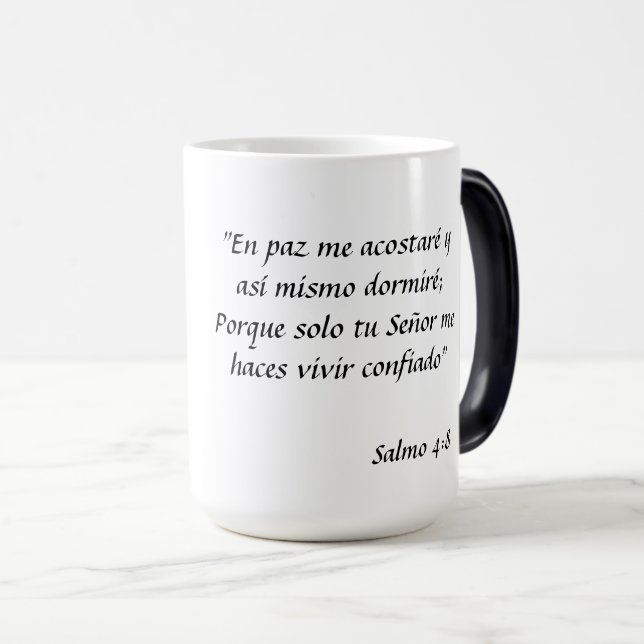 Caneca Mágica Taza con texto bíblico (Frente Esquerda)