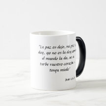 Taza con texto bíblico