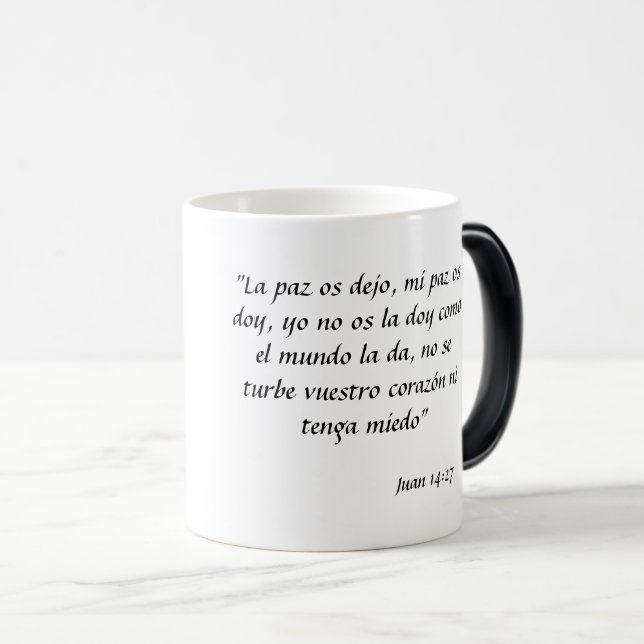 Caneca Mágica Taza con texto bíblico (Frente Esquerda)