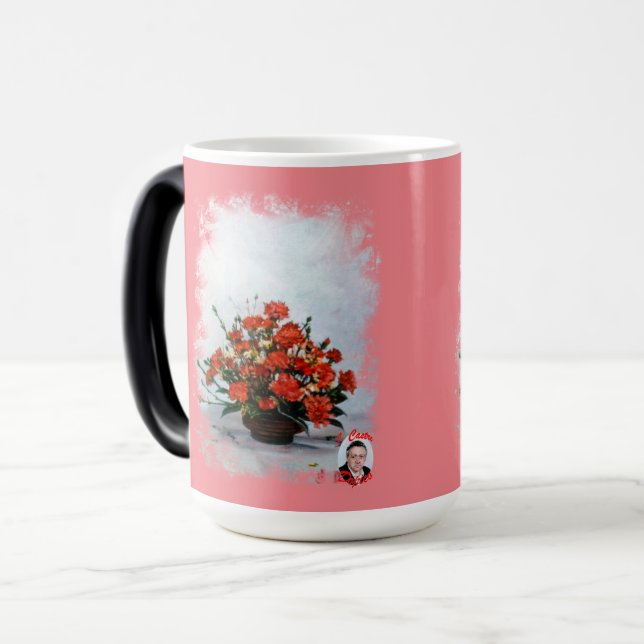 Caneca Mágica Taza Mágica Bodegón de Flores (Frente Esquerda)