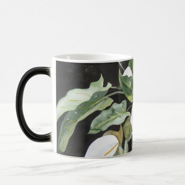 Caneca Mágica Taza mágica con acuarela de alcatraces (Esquerda)