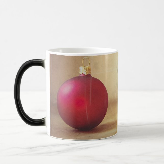 Caneca Mágica Tema de Natal com bola de Natal (Esquerda)