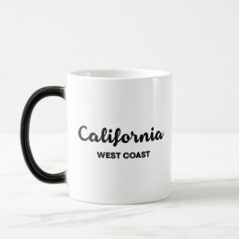 Caneca Mágica Texto de Design na Costa Oeste da Califórnia
